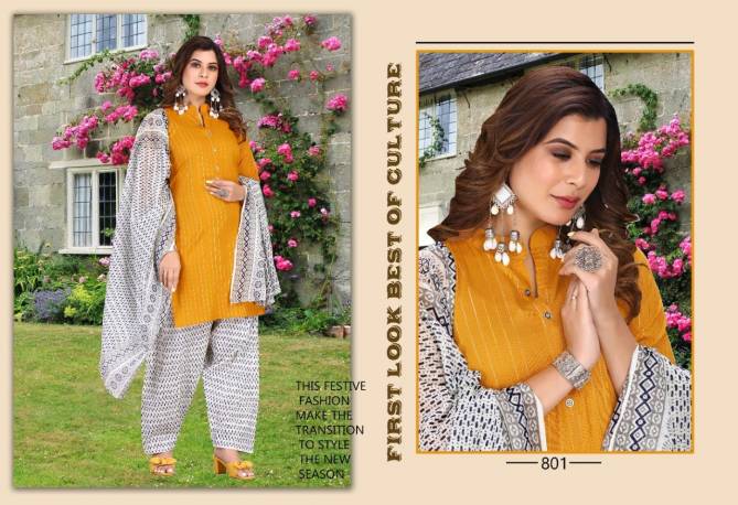 Riyaa Suhani 1 New Cotton Printed Ethnic Wear Kurti Pant With Dupatta Readymade Suit Collection